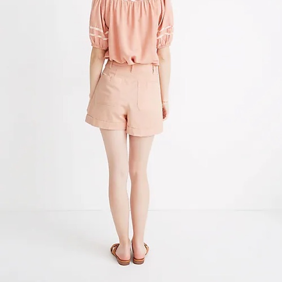 Madewell Pleated Shorts in Pink - Size 8 - Picture 9 of 9